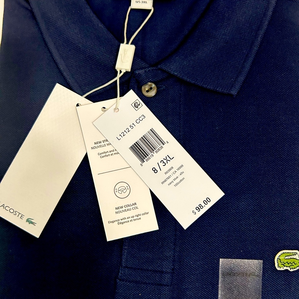 Lacoste Men's Cotton Classic Fit short Sleeves Polo NAVY